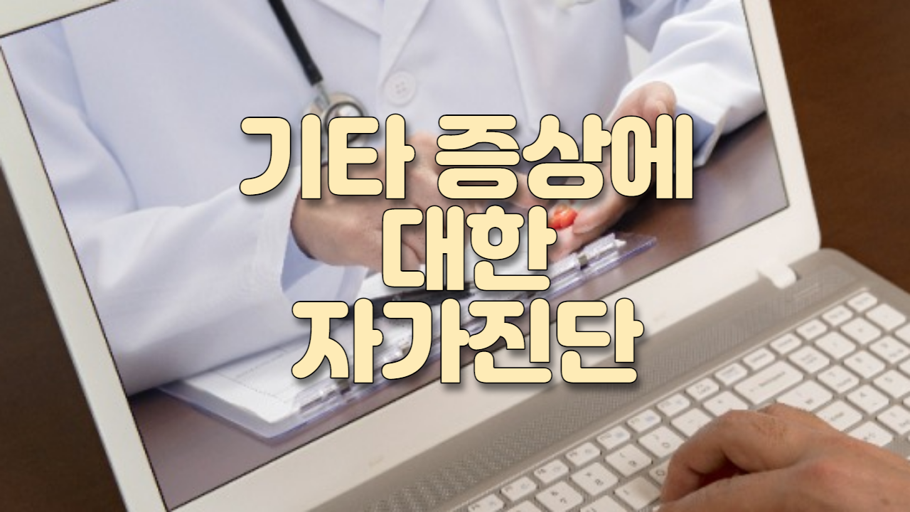  기타 증상에 대한 자가 진단