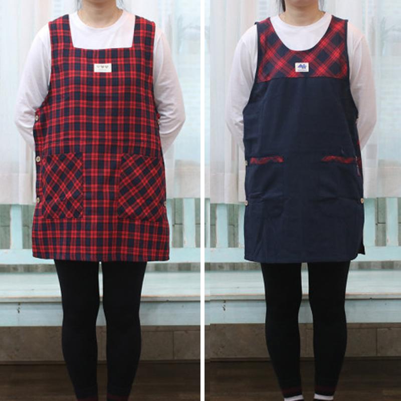 겨울 기모 방한 패딩 앞치마 어린이집 식당