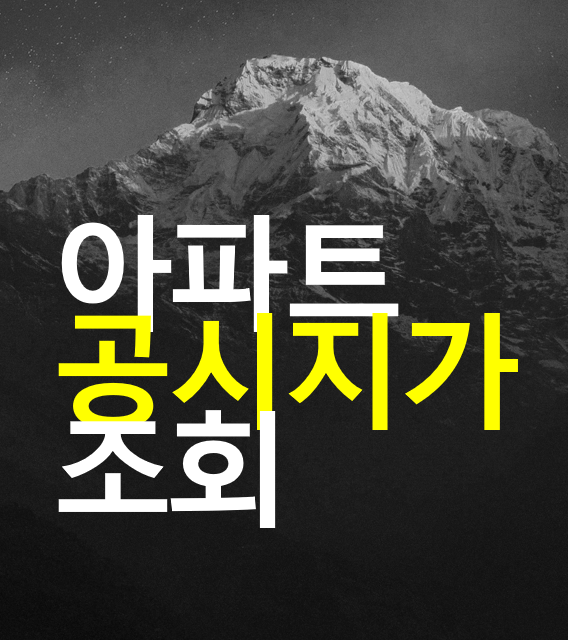  아파트 공시지가 조회 / 국토부 부동산 공시지가 알리미, 재산세 부가기준, 7월/9월 재산세