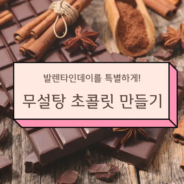 무설탕 초콜릿 만들기