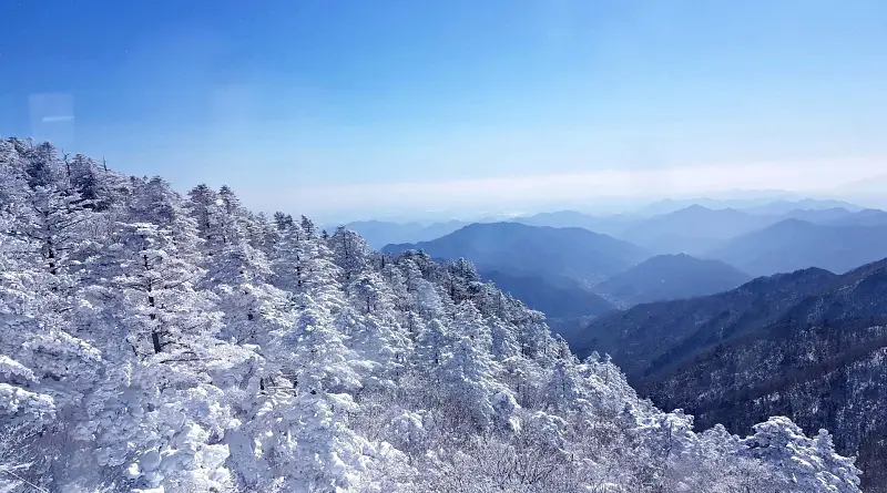 지리산 설경 상고대