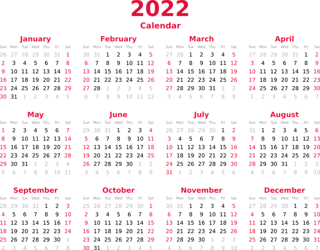  미리보는 2022년 이슈 및 달력