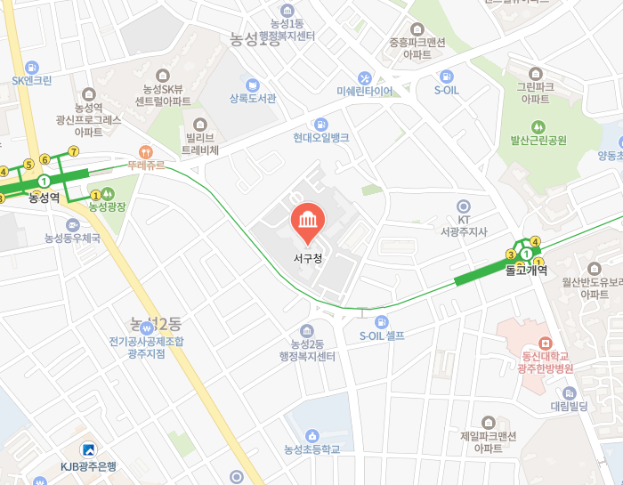 광주서구청 위치 이미지