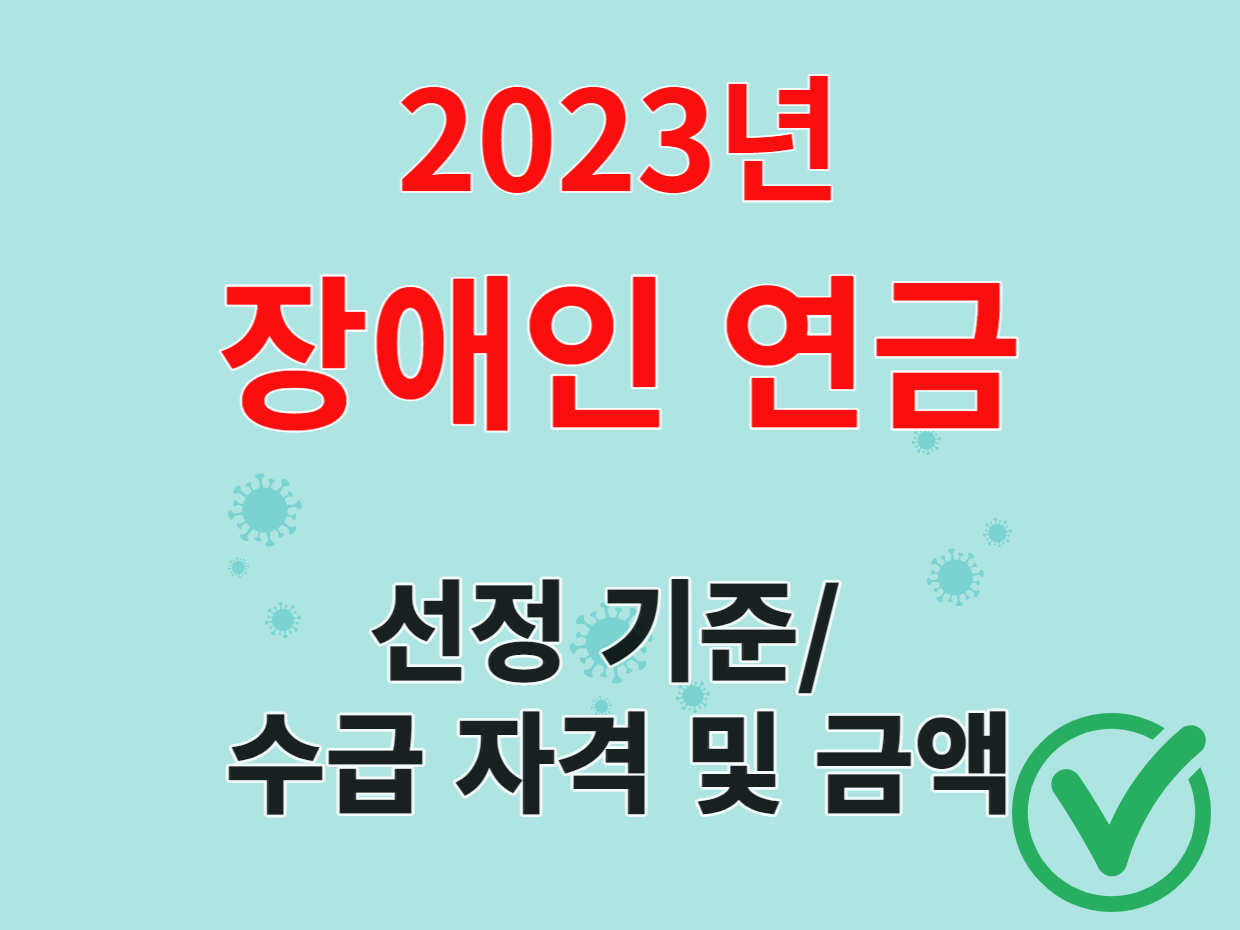  장애인 연금의 선정기준 지급액 인상금액
