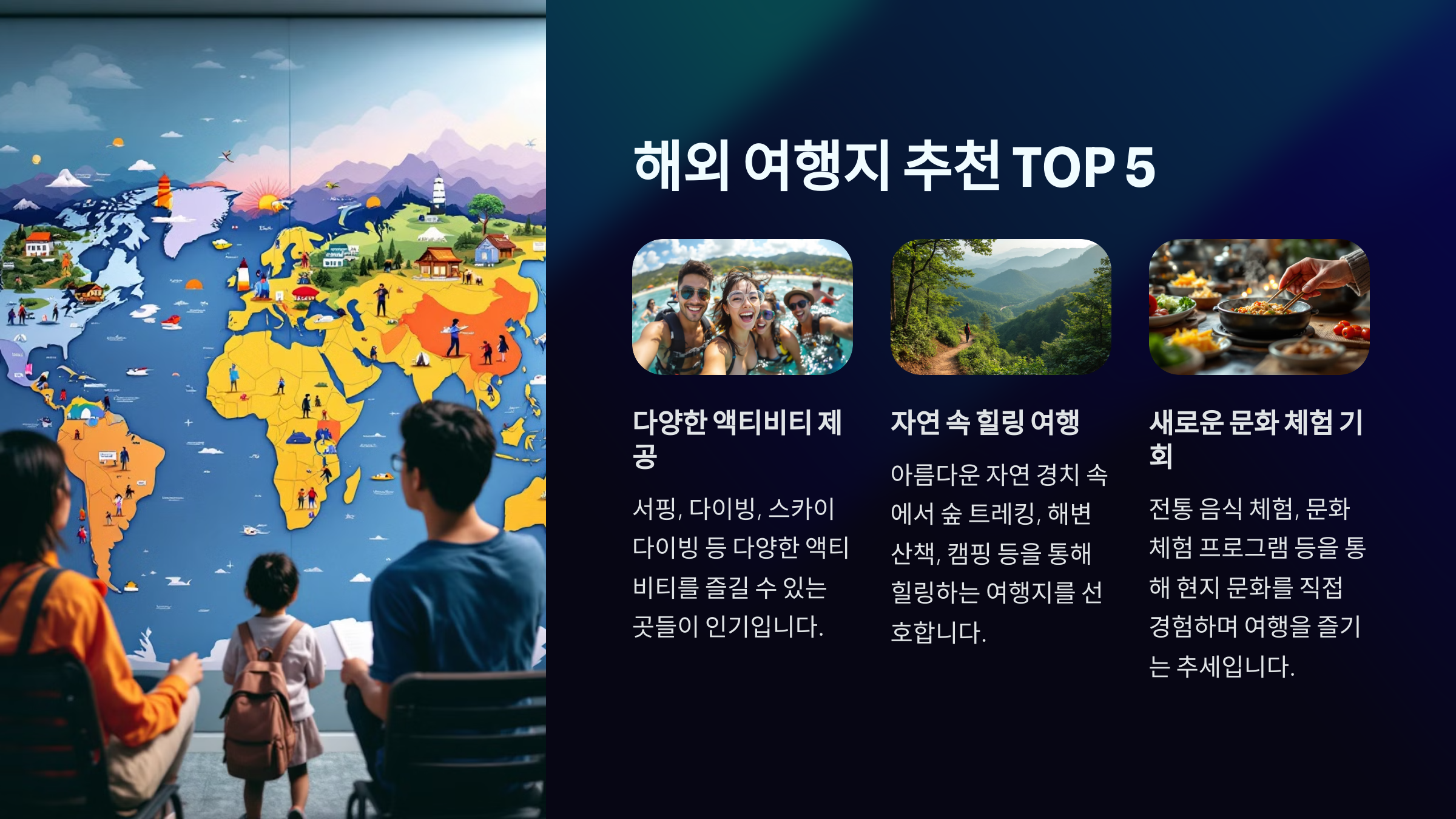 해외 여행지 추천 TOP 5