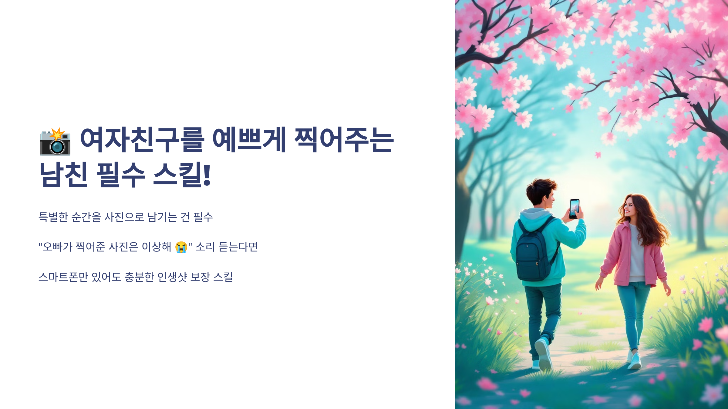 여자친구를 예쁘게 찍어주는 남친 필수 스킬