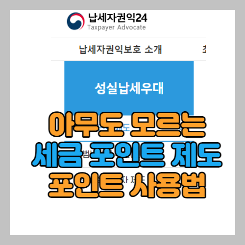  세금 포인트 제도 들어보셨나요? - 세금 환급 적립