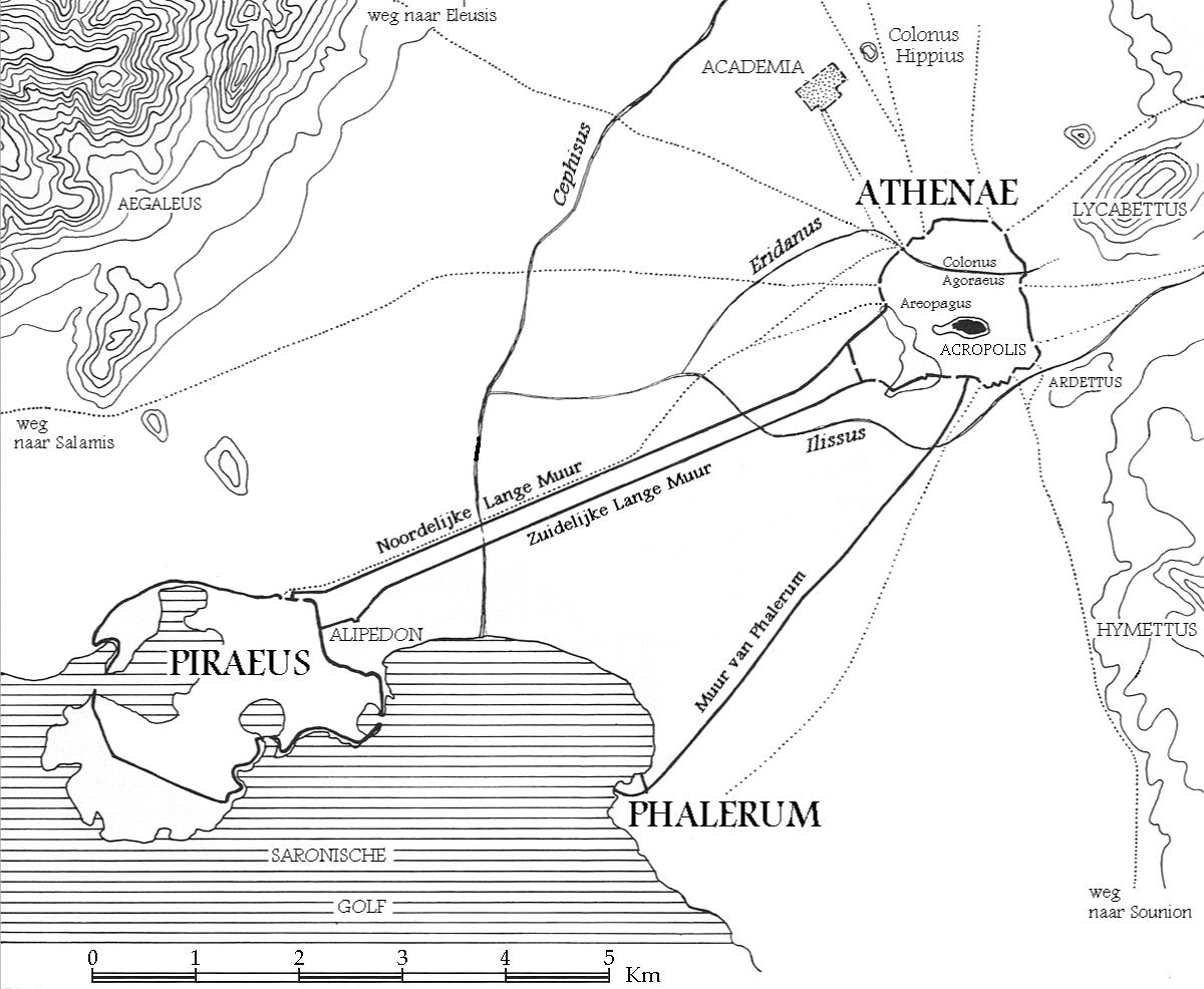 아카데미아가 있던 아테네 지도
