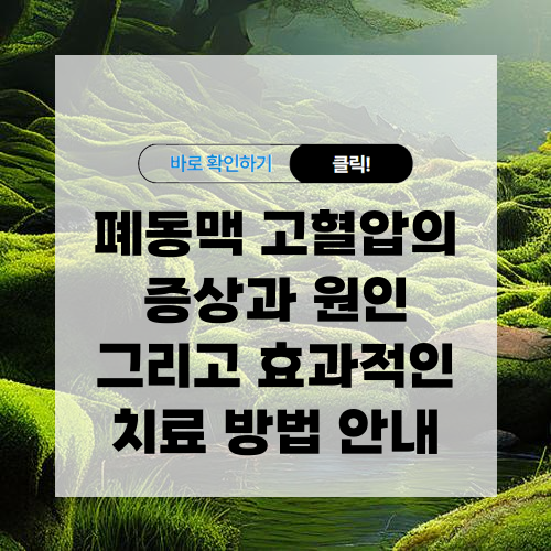 폐동맥 고혈압 증상과 원인 그리고 효과적인 치료 방법 알아보기