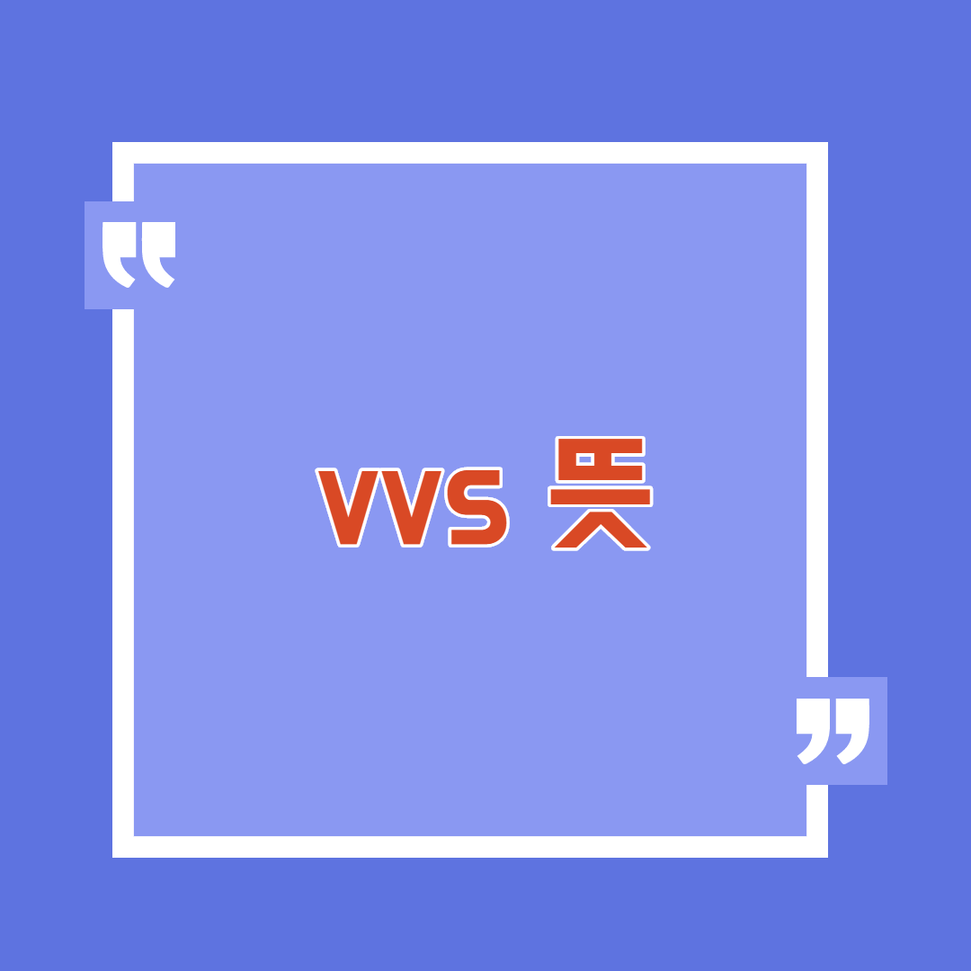  vvs 뜻 알아보자