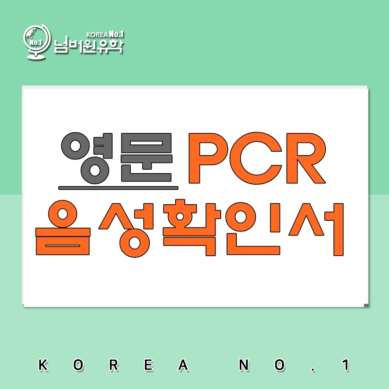  청주병원 어디가 영문  PCR  음성확인서를 떼주나 [청주유학원]