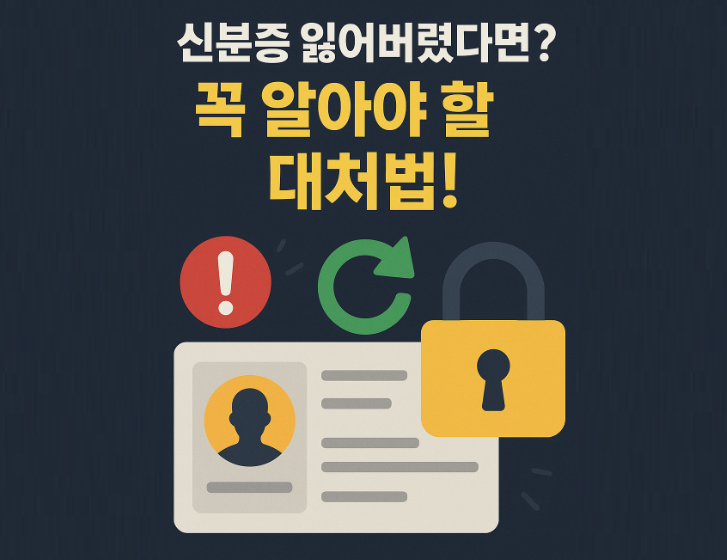 신분증 잃어버렸을 때 대처법과 재발급·개인정보 보호 요령