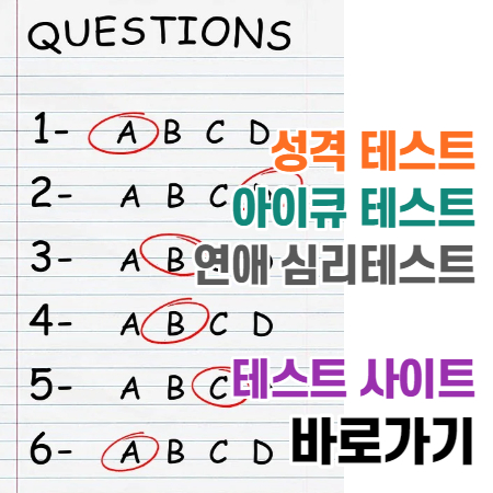  아이큐 테스트(성격, 연애, 심리) 사이트 바로가기