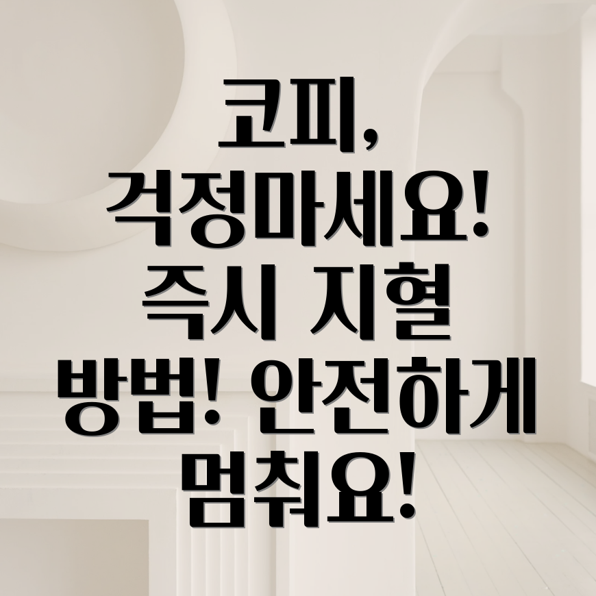 코피 멈추는 약