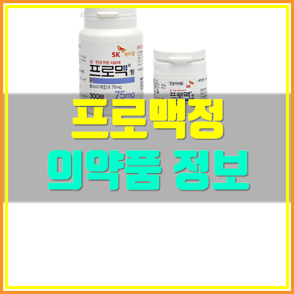  프로맥정 75mg 부작용 복용법 알고 드세요!