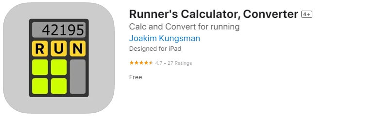Runner&#39;s Calculator&#44; Converter