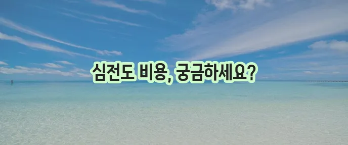 심전도 검사 비용을 상세히 알려드립니다!