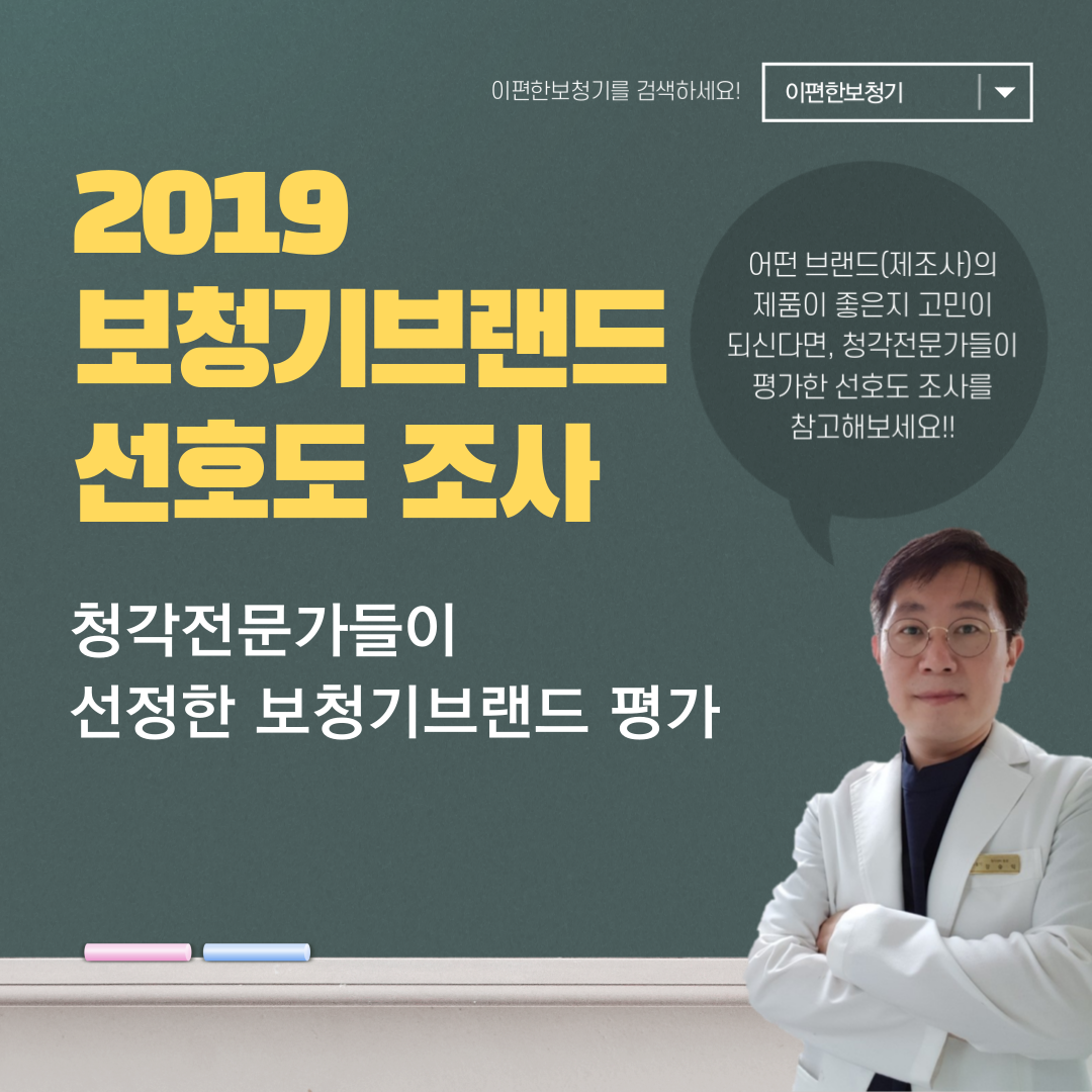  2019 보청기 브랜드 선호도조사 (청각전문가대상)