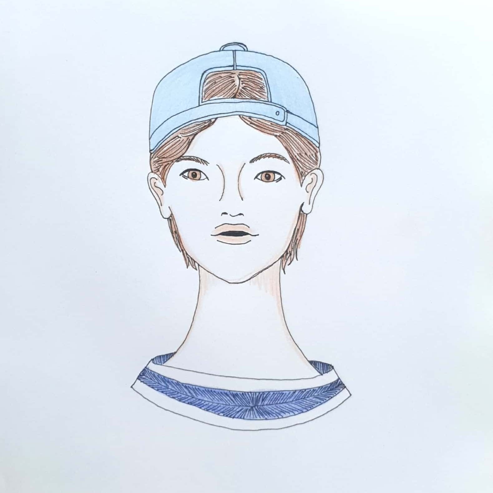  Afternoon 오후 / 일러스트 그림 드로잉 / 인물화 그리기
