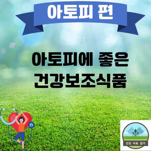  아토피에 좋은 건강보조식품과 비타민