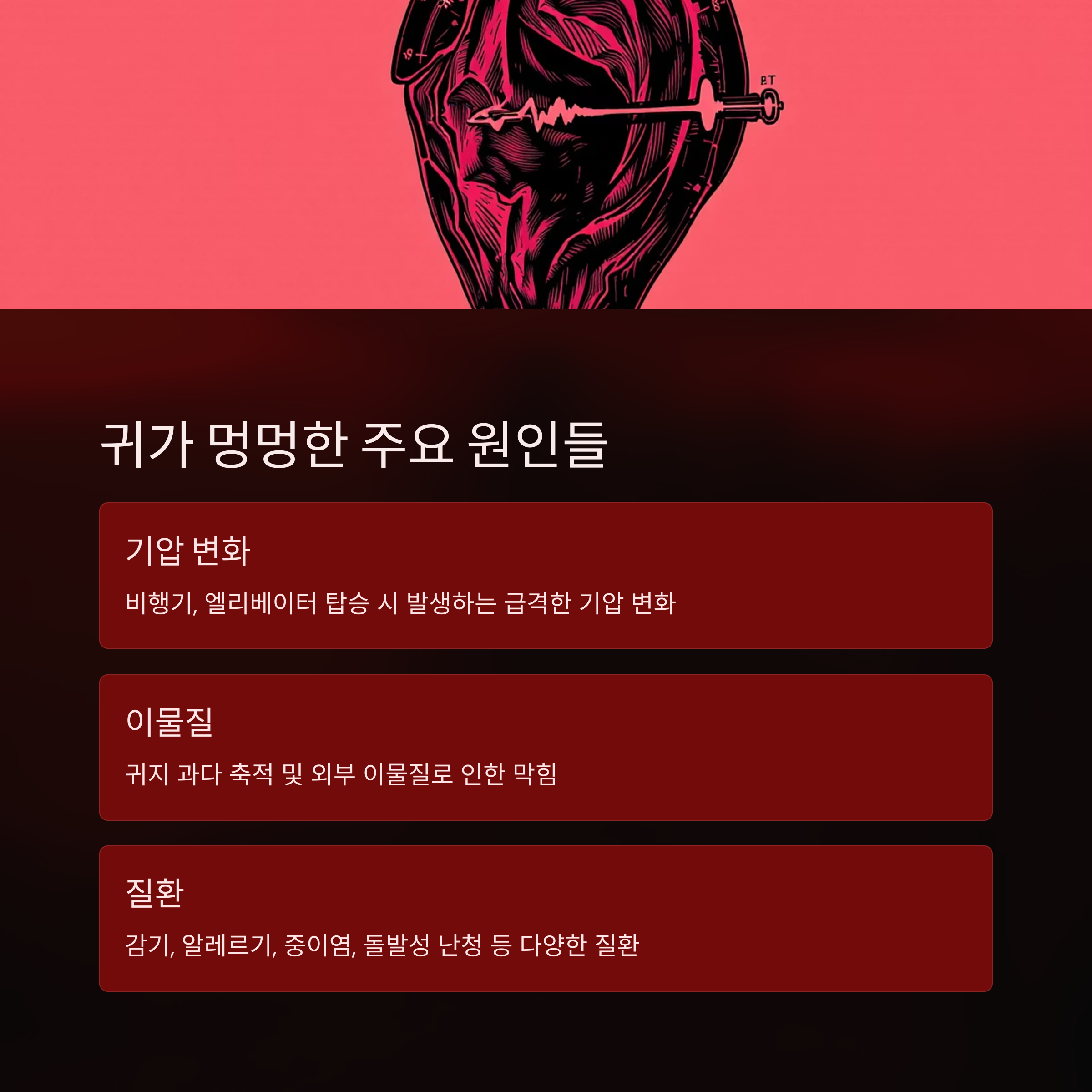 귀가 멍멍한 주요 원인들