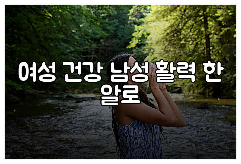여성 건강 남성 활력 한 알로