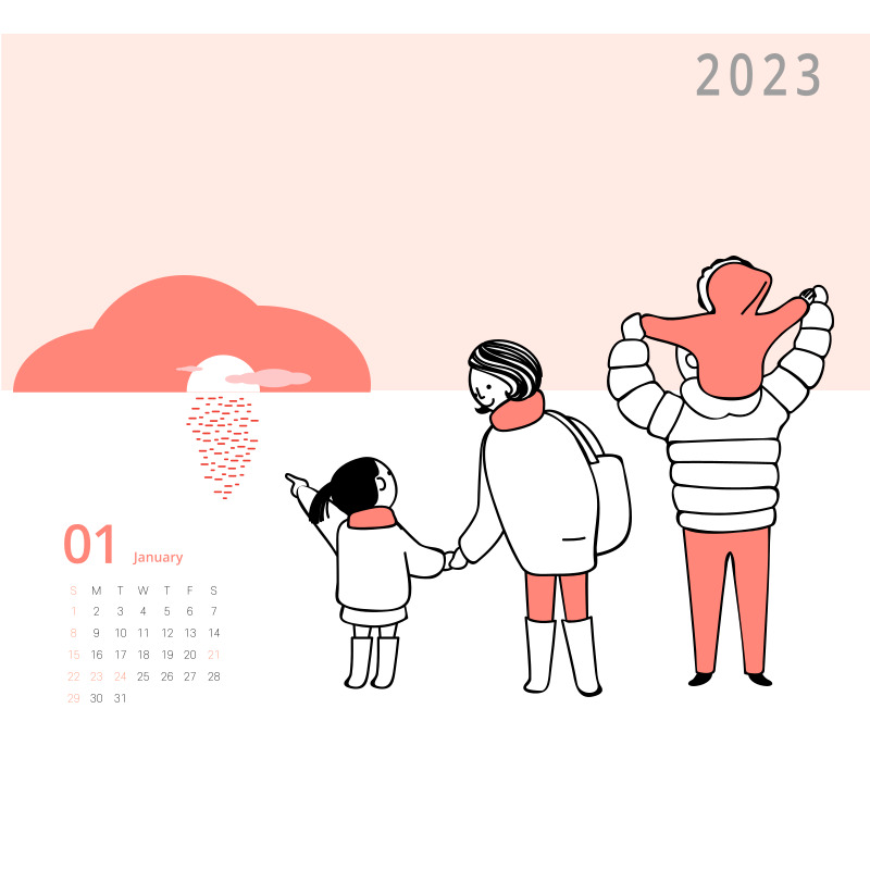 2023년 달력 무료 다운로드 카카오톡 톡캘린더