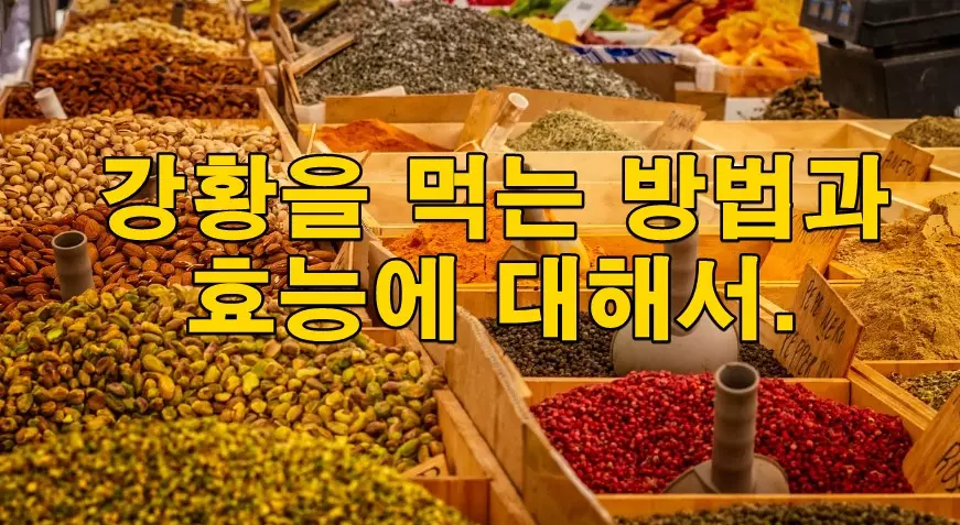 강황을 먹는 방법과 효능에 대해서.