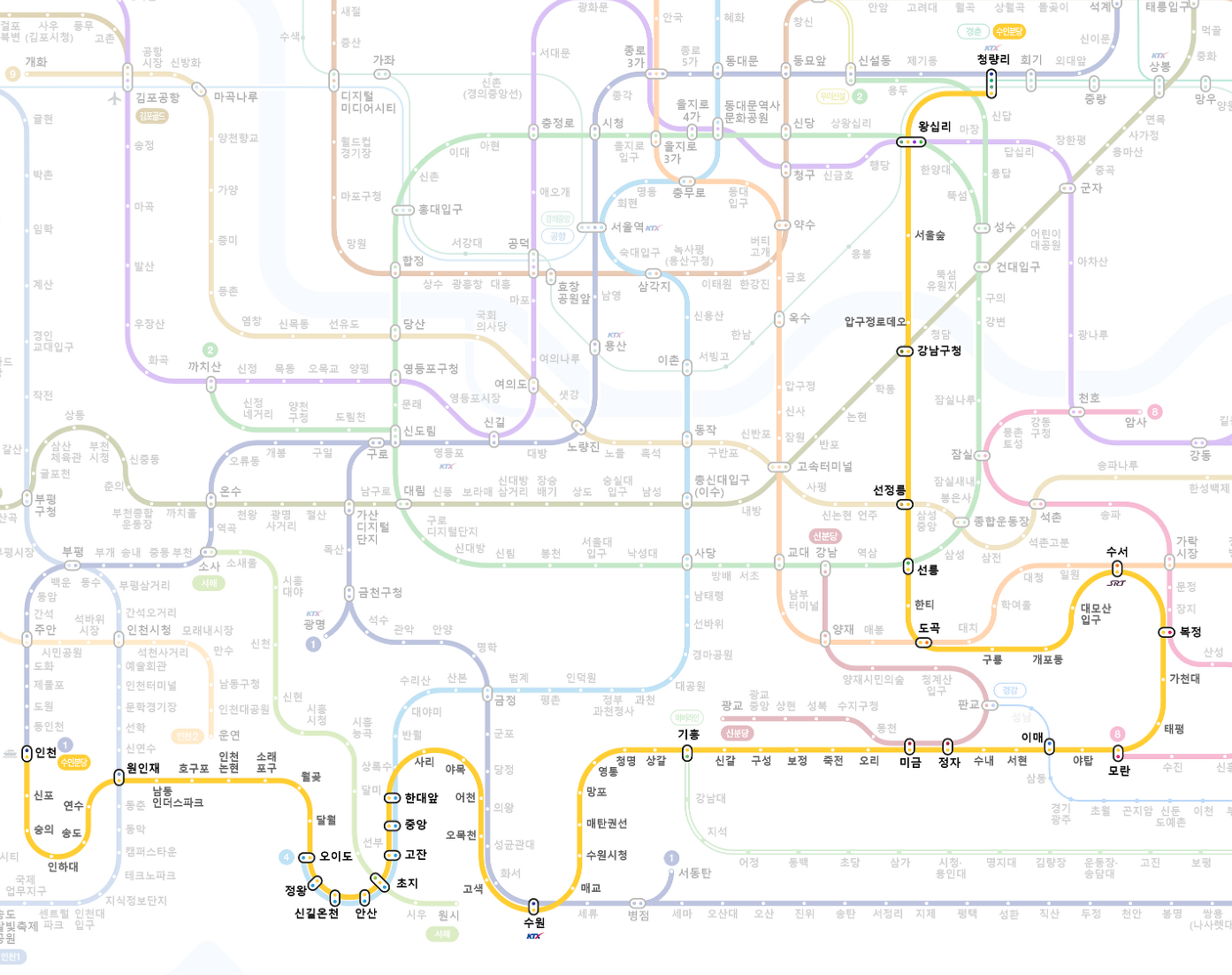 수인분당선-노선도-이미지