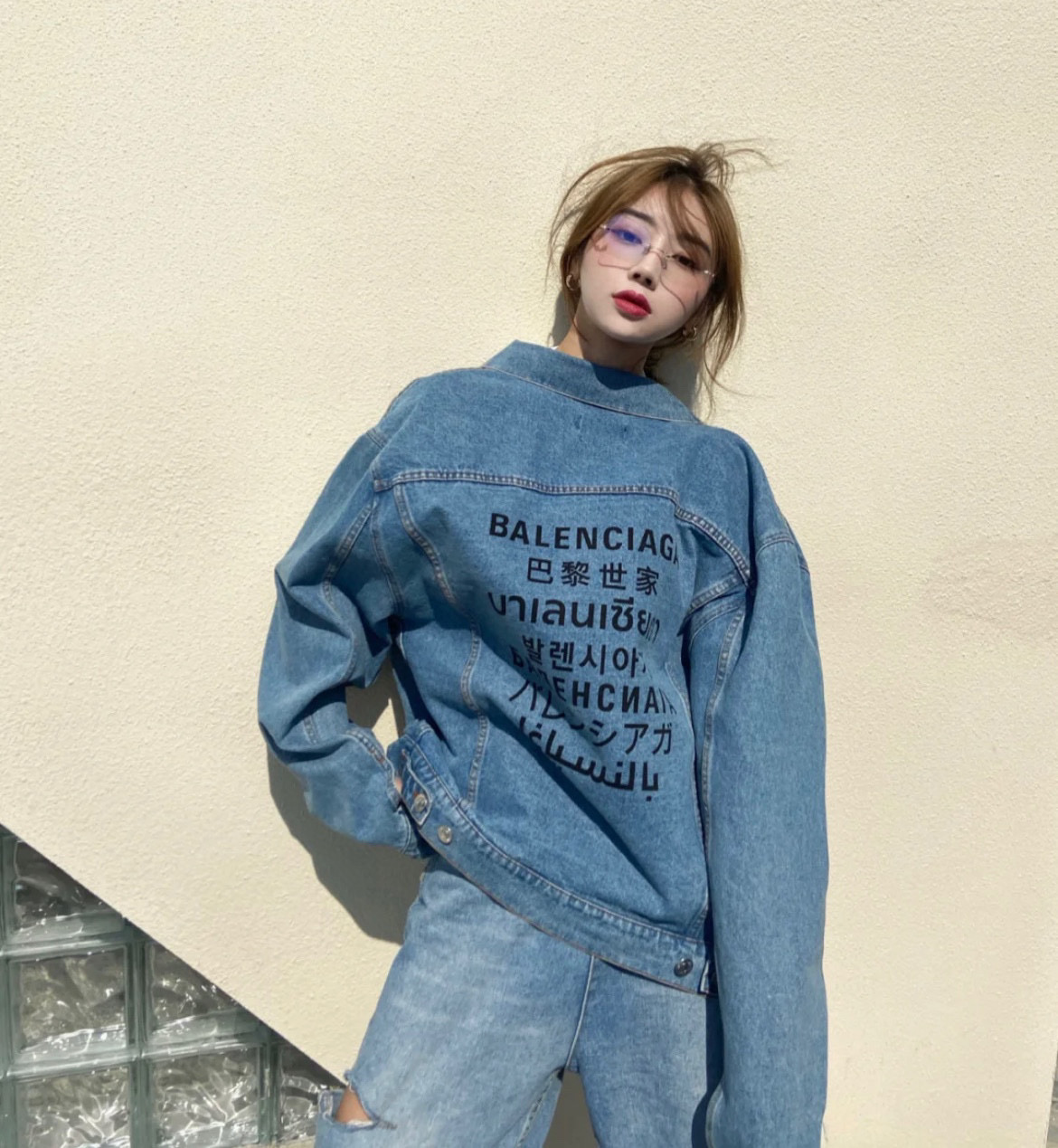  [BALENCIAGA] 발렌시아가 랭귀지 라지핏 데님 자켓 646896TDW154762