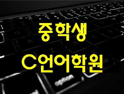  중학생C언어학원 한달완성 여기서 배우자!