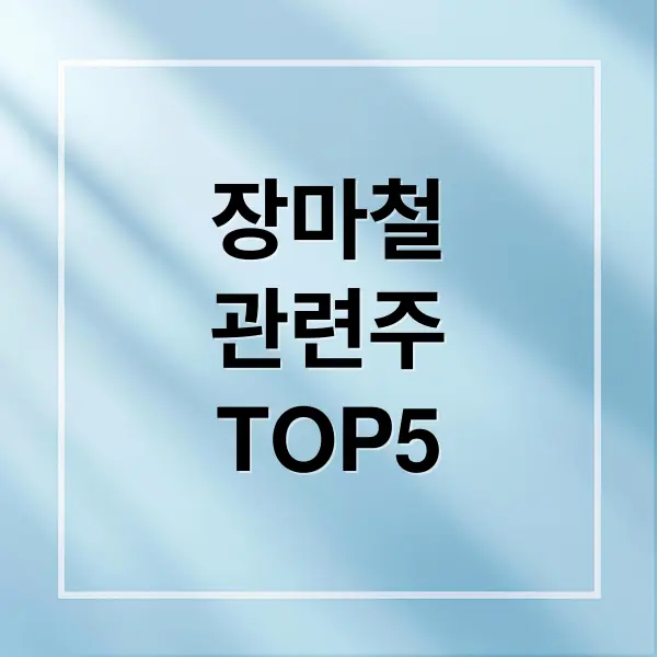 장마철 투자, 핵심은