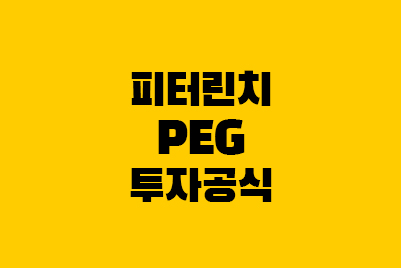  피터린치 투자법: 주식 PEG 계산 EPS성장률 공식
