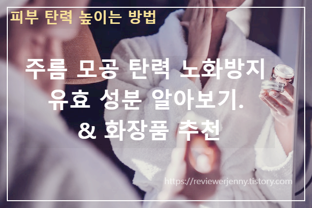  환절기 피부 고민. 주름 모공 피부탄력 노화방지 성분 알아보기. 화장품 추천 + 피부 탄력 높이는 방법