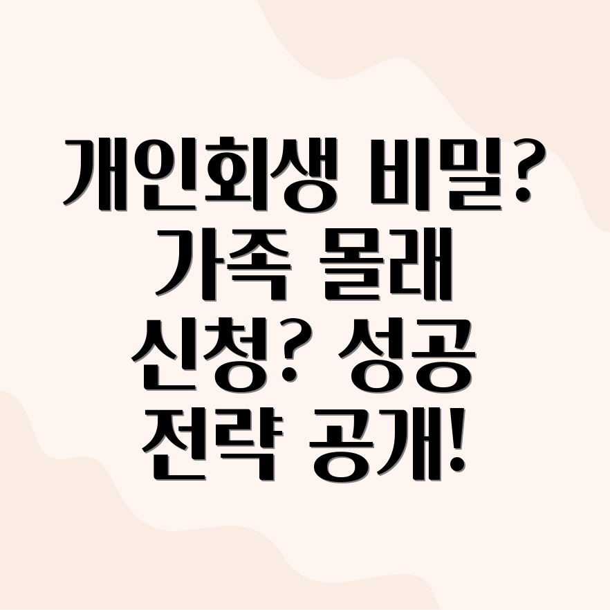 개인회생 비밀유지