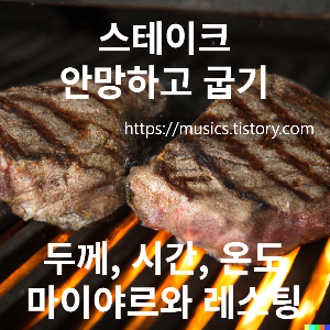  생활과 과학-스테이크 굽기, 굽기 정도에 따른 온도와 시간, 마이야르 반응, 스테이크 레스팅 시간, 심부온도