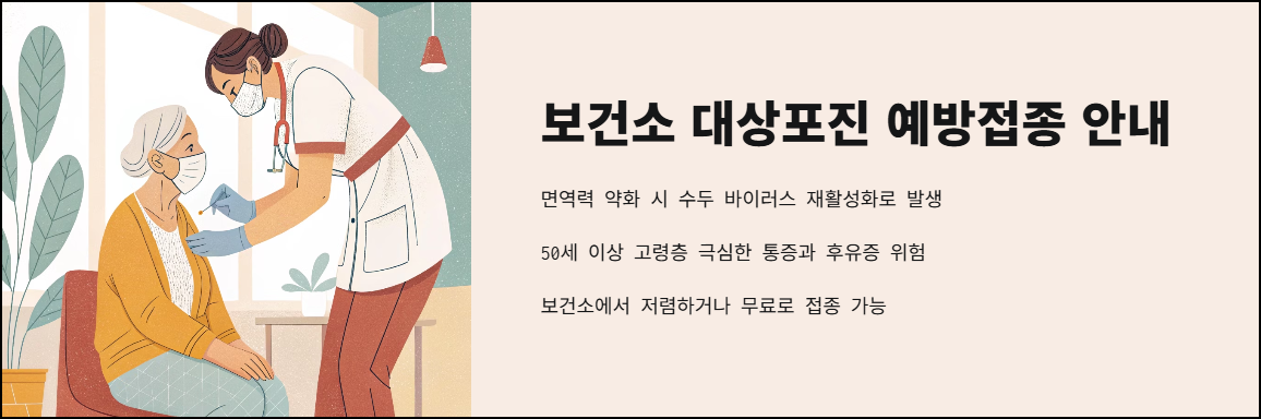 보건소 대상포진 예방접종 안내