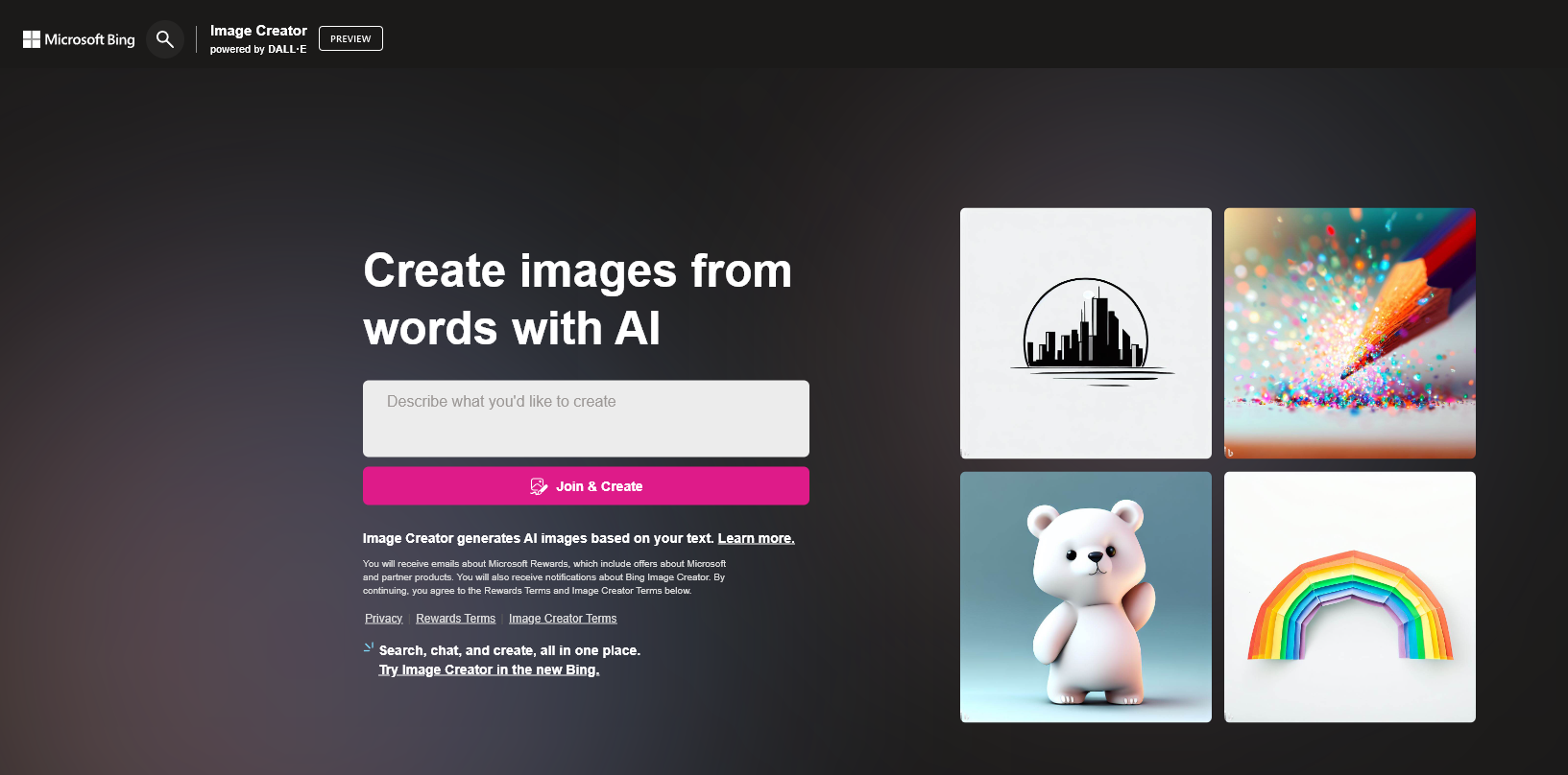Bing image Creator