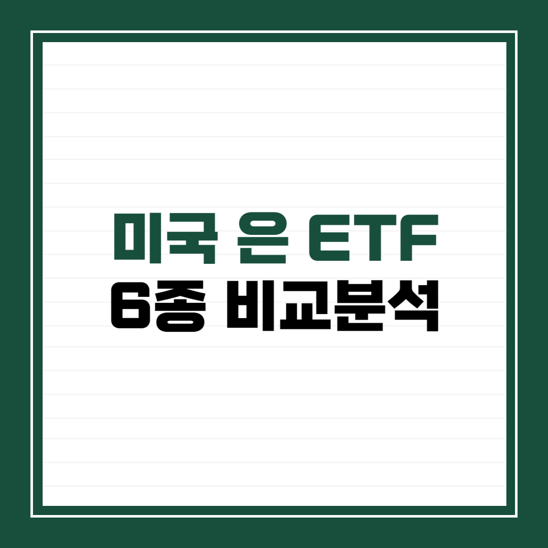 미국 은 ETF 6종 비교분석