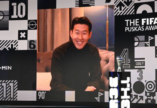  손흥민선수 2020년 푸스카스상 수상