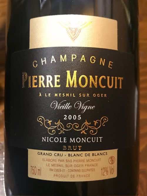 Champagne Pierre Moncuit &#39;Nicole Moncuit&#39; Grand Cru Blanc de Blancs Brut 2005