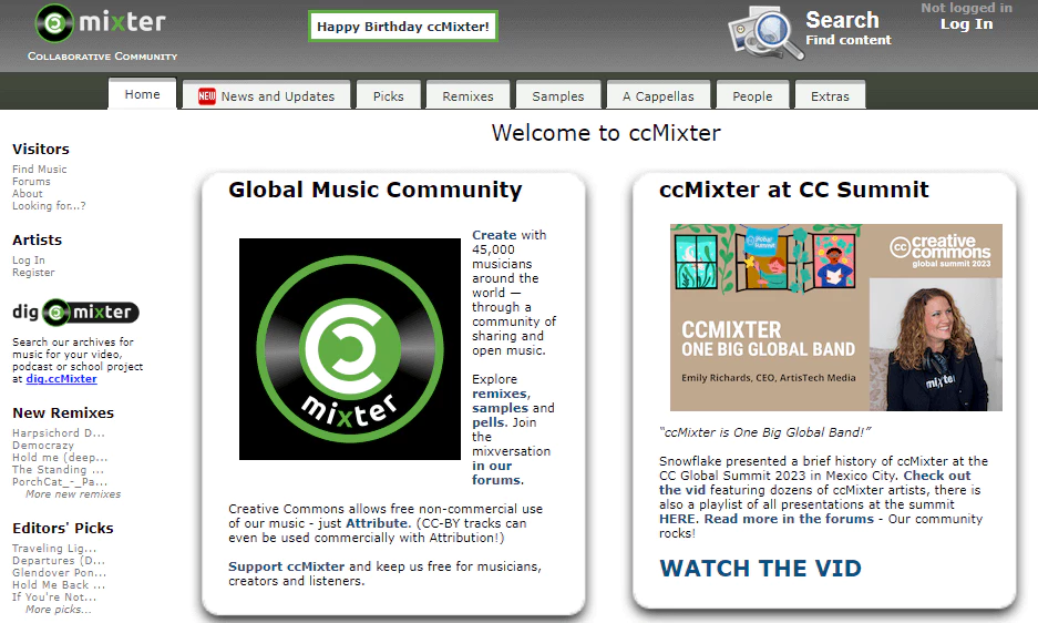 ccMixter 홈페이지