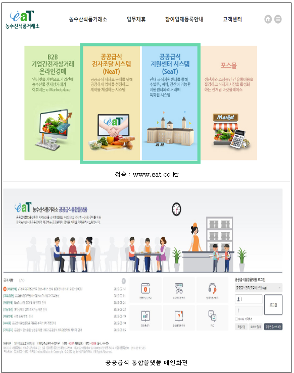  ‘공공급식 통합플랫폼’, 지역농산물 소비 확대 청신호