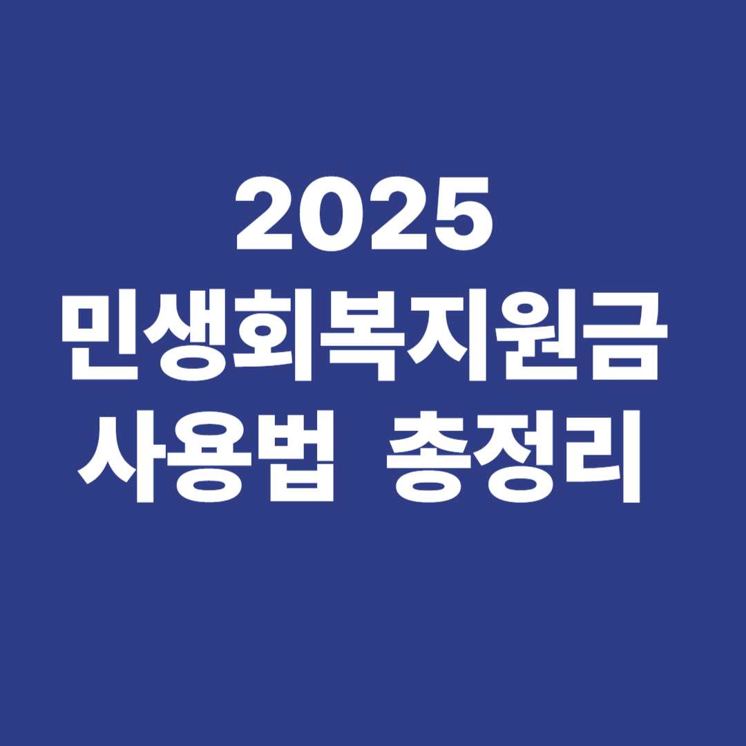 2025 민생회복지원금 사용법 총정리