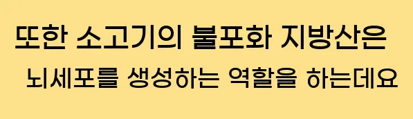  또한 소고기의 불포화 지방산은 뇌세포를 생성하는 역할을 하는데요