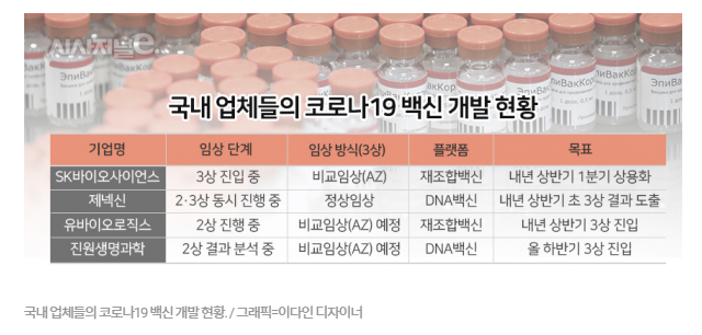 국내백신개발현황