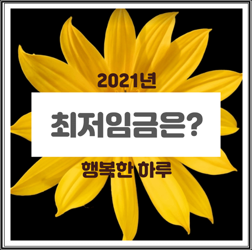  2021년 최저임금 시급 및 예상월급 정리