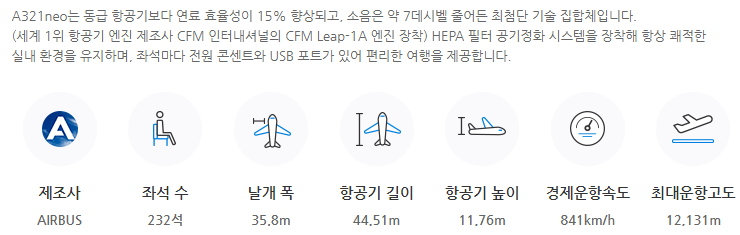 A321neo 사양