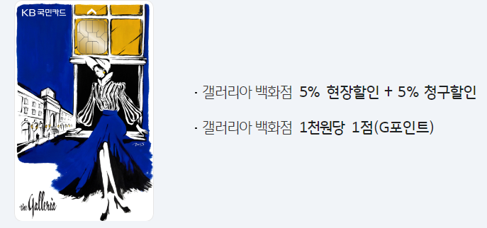  갤러리아 KB국민카드 백화점 카드