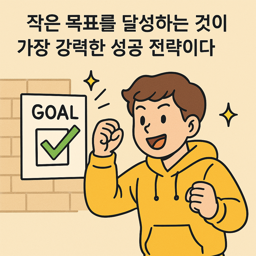 작은 목표를 달성하는 것이 가장 강력한 성공 전략이다